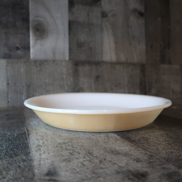 Vintage Fire King Peach Lustre 9" Pie Plate Baking Dish Midcentury Luster - Picture 1 of 8
